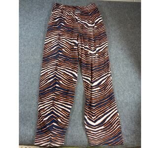 VINTAGE 90s Zubaz Pants Mens XL Brown Zebra All Over Print Elastic Waist Relaxed